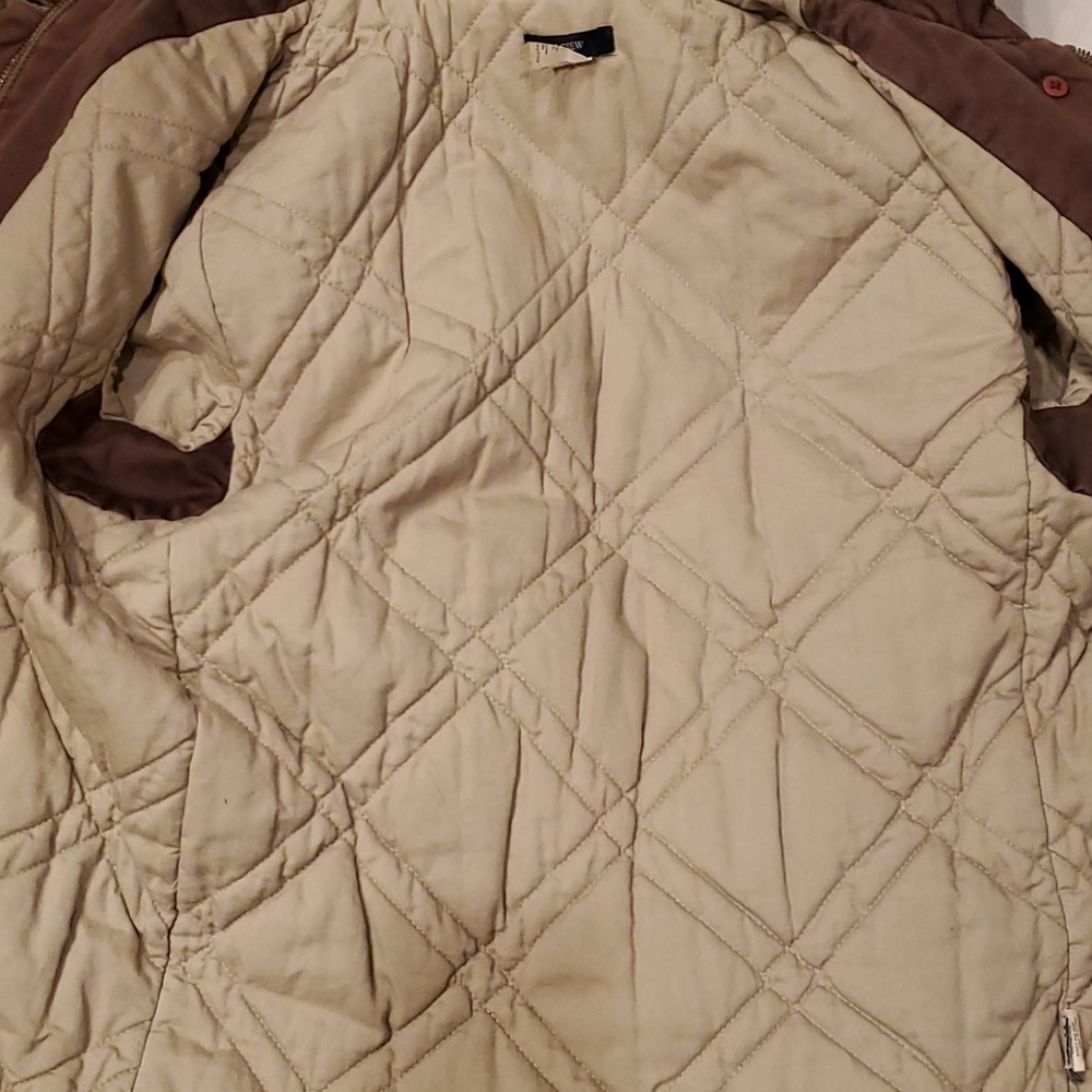 J Crew Brown Utility Coat with Sherpa Hood - Picture 14 of 14